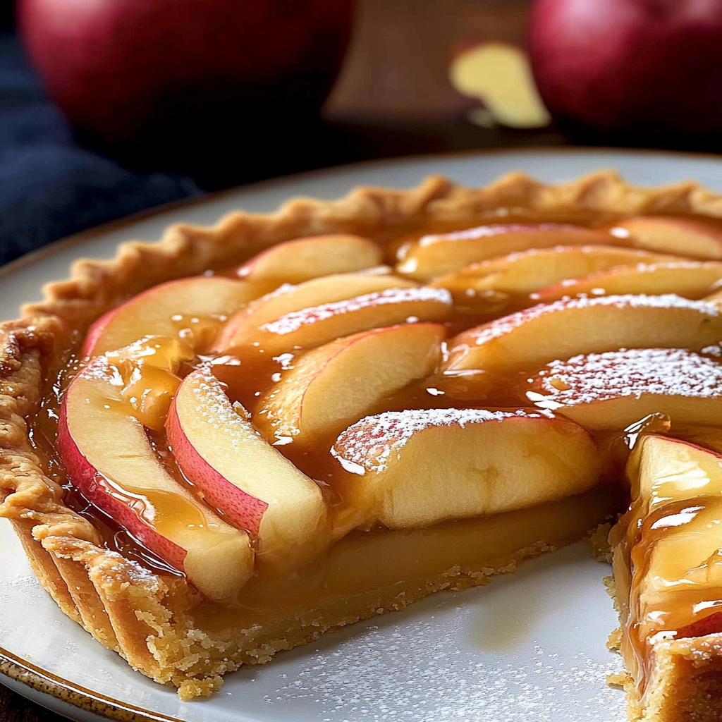 Hot Caramel Apple Tart